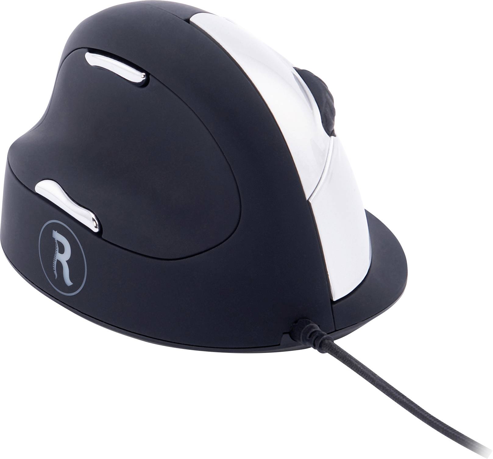 R-GO Tools HE Break (RGOBRHEMLL) Mouse ergonomico USB Ottico Nero / Argento 5 Tasti 500 dpi, 1500 dpi, 2000 dpi, 3500 dpi Ergonomico