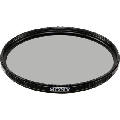 Filtro polarizzatore grigio Sony con stampa del marchio.