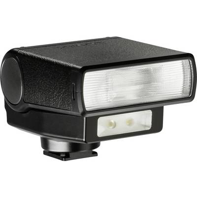 Un flash esterno per fotocamera con superficie riflettente e zigrinata, adatto a migliorare l'illuminazione nella fotografia.