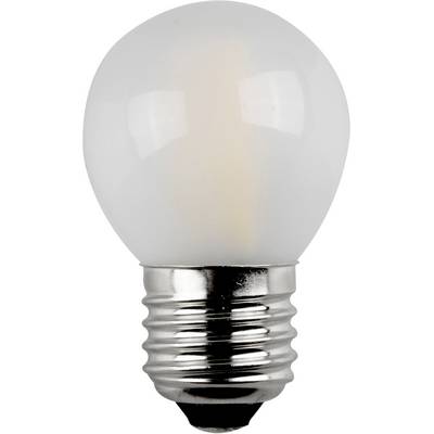 Una lampadina bianca con attacco argentato.