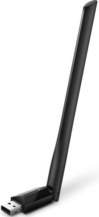Un adattatore USB Wi-Fi con antenna lunga, adatto a migliorare la connessione internet wireless di un computer.