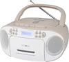 Reflexion Tragbarer Radiorecorder Radio CD DAB+, DAB, FM AUX, CD, Cassette, USB Bianco, Rosa