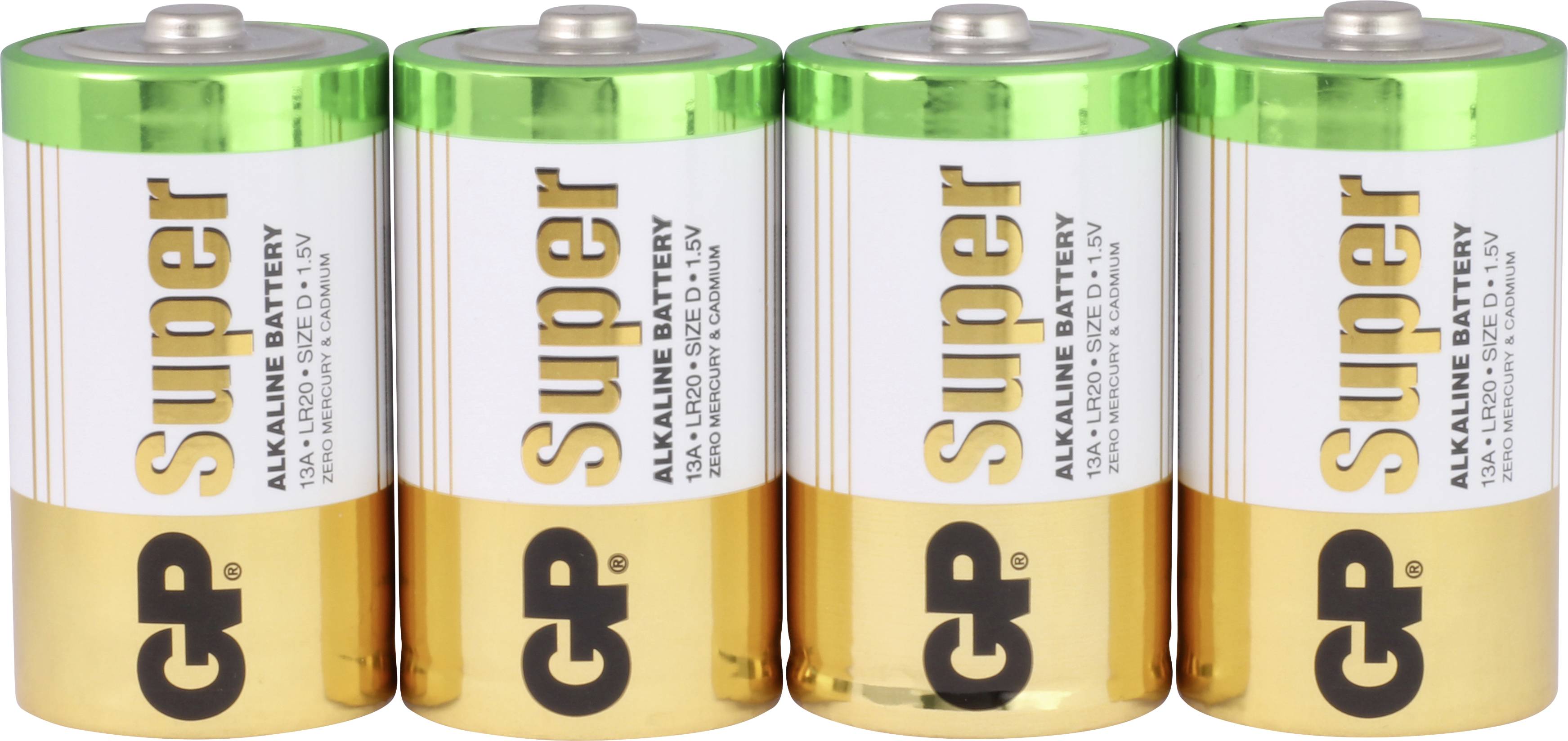 GP Super Batteria Torcia (D) Alcalina/manganese 1.5 V 4 pz.