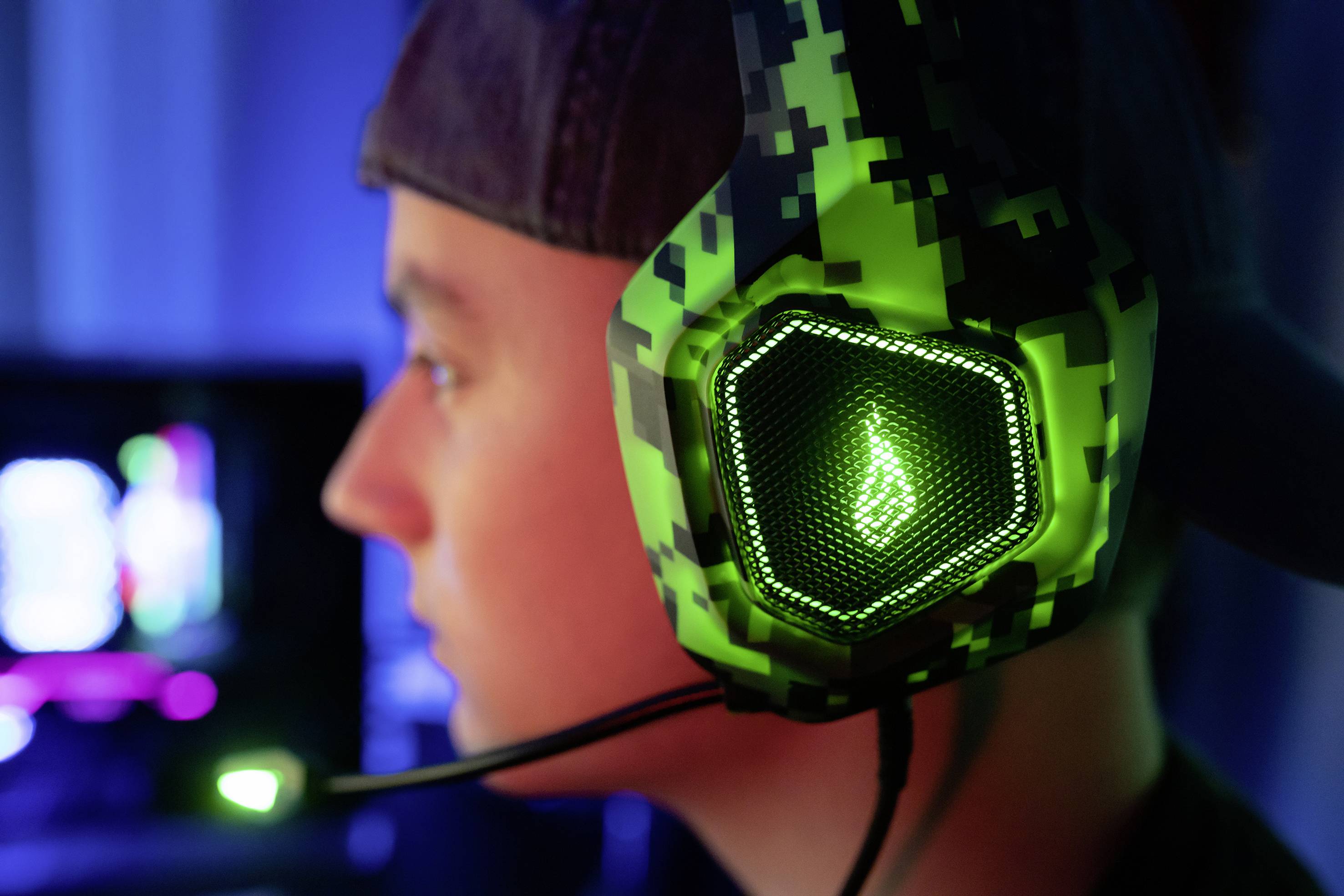 SureFire Skirmish Auricolare Cablato A Padiglione Gaming USB tipo A Nero, Mimetico, Verde-2