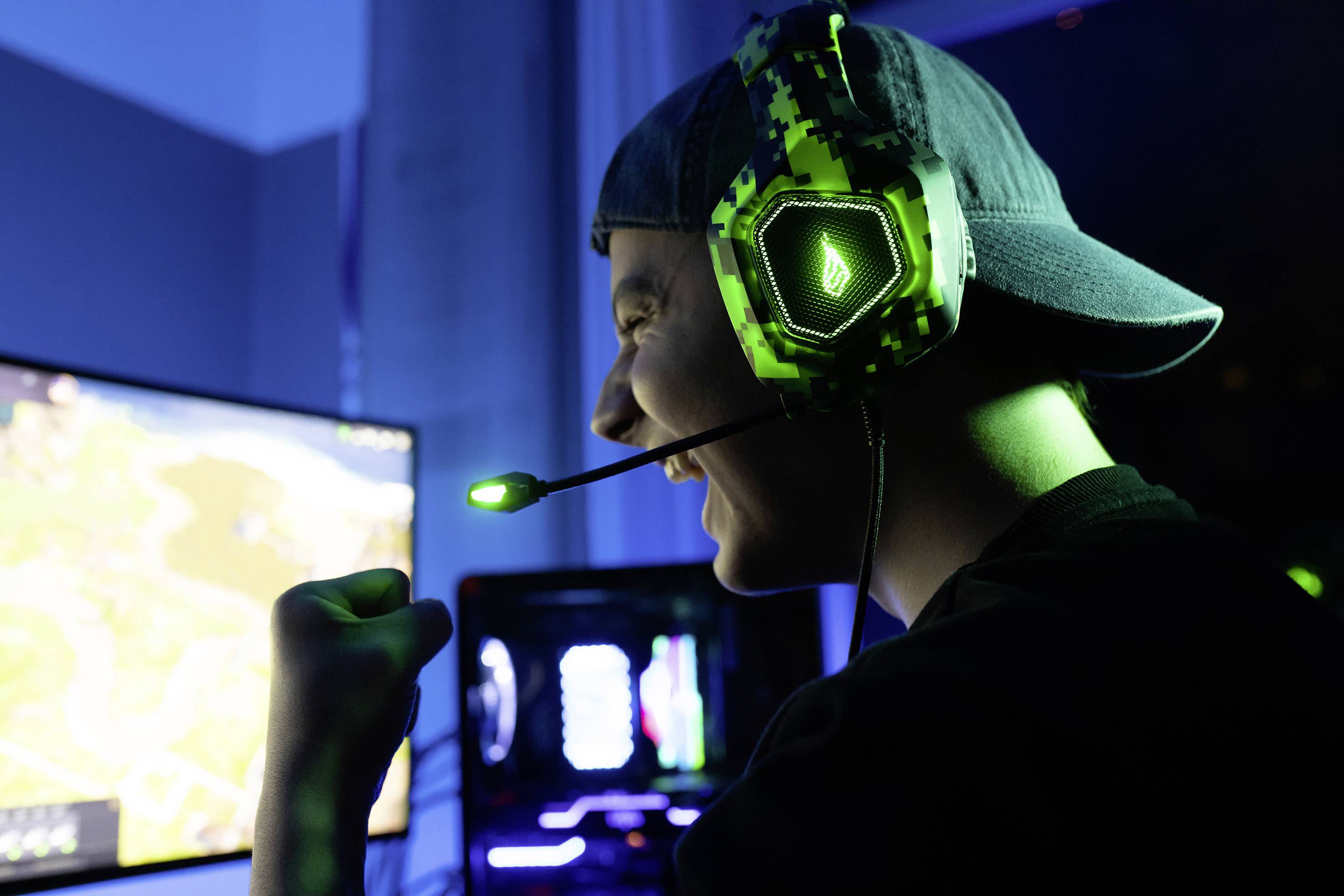 SureFire Skirmish Auricolare Cablato A Padiglione Gaming USB tipo A Nero, Mimetico, Verde-5