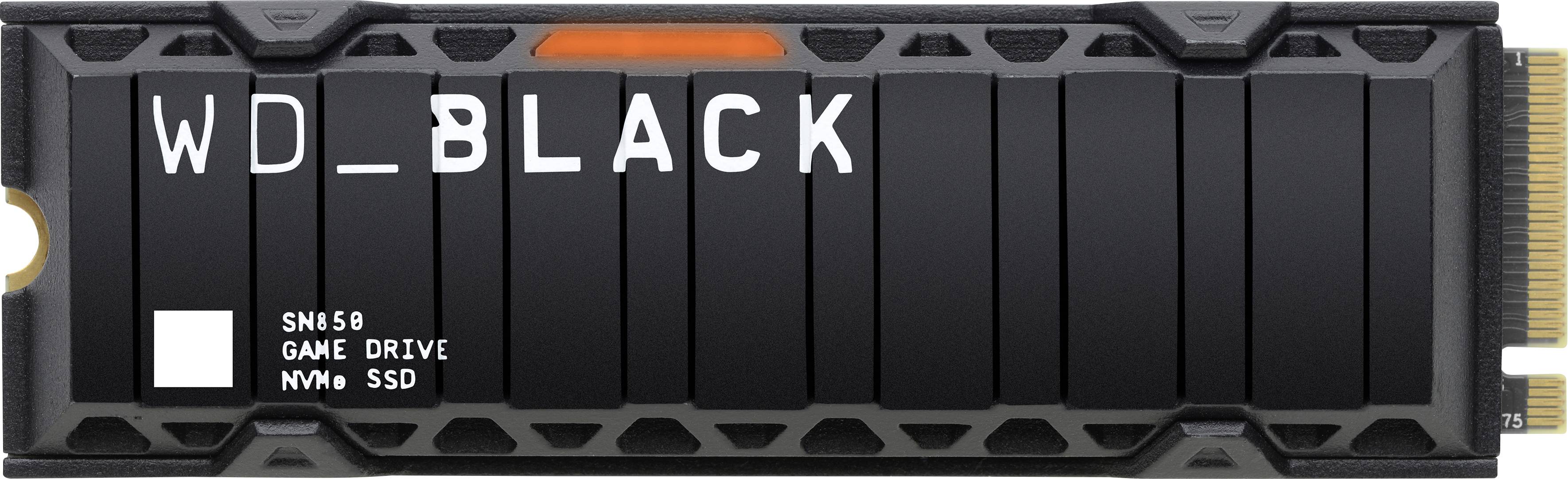 WD Black™ SN850 Heatsink 2 TB SSD interno NVMe/PCIe M.2 M.2 NVMe PCIe 4.0 x4 Dettaglio WDS200T1XHE-0