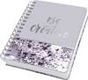 Sigel Jolie® violet marble JN607 blocco note a spirale con griglia di puntini Violetto, Bianco Numero di fogli: 100 DIN A5