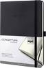 Sigel CONCEPTUM® CO118 Taccuino righe Nero 194 18 x 24 cm