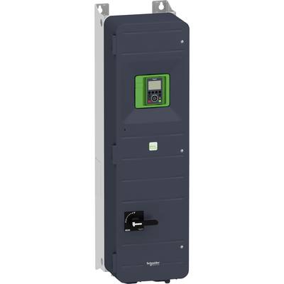Un armadio elettrico con pannello di controllo digitale e comandi, prodotto da Schneider, montato a parete.