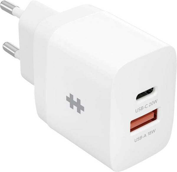 Targus HyperJuice Alimentatore 20 W, 18 W USB-C®, USB-A Consegna di potenza Bianco Presa di corrente, Ambiente interno Protezione da sovracorrente