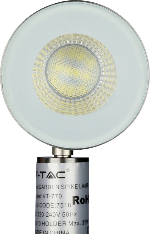 V-TAC Picchetto in Acciaio Inox con Portalampada GU10 (Max 35W) Orientabile IP44-1