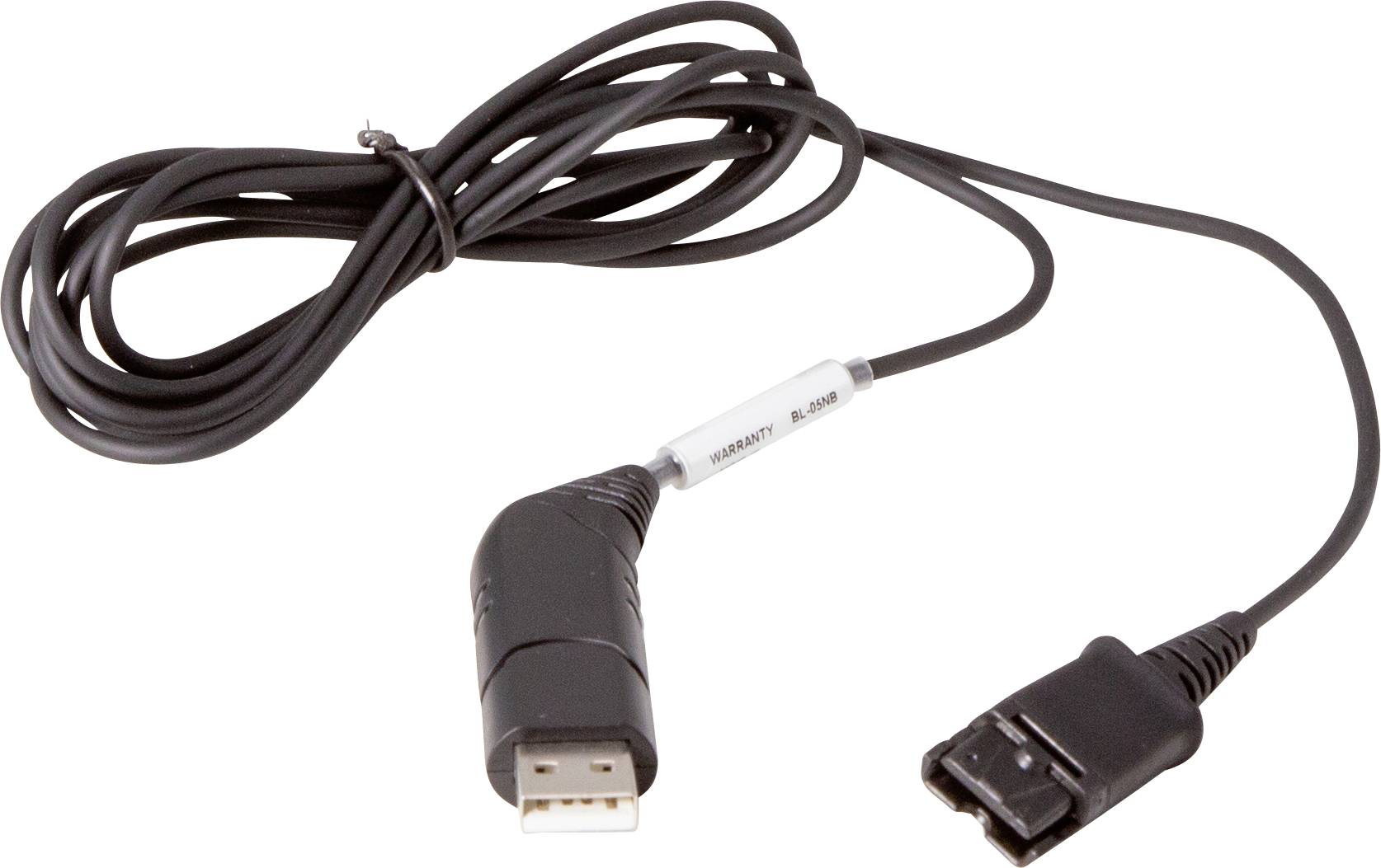 'Cavo USB con connettore ad angolo e cavo lungo, adatto per il collegamento a diversi dispositivi.'