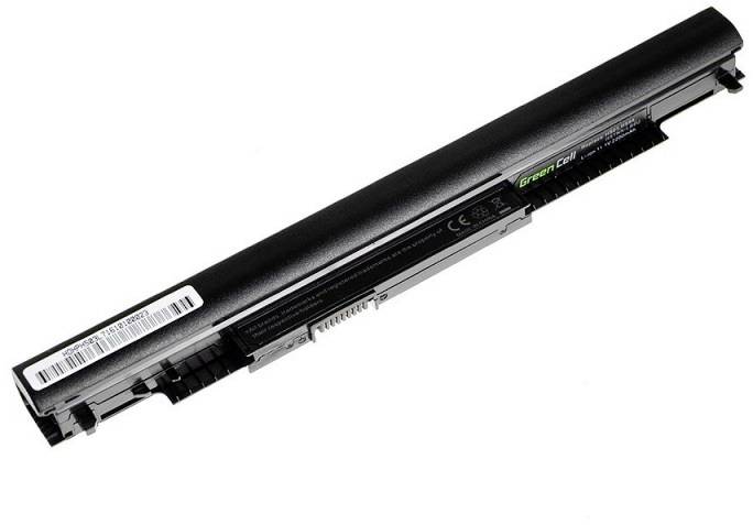 Batteria per laptop nera con logo 'Green Cell' su sfondo bianco. Adatta a specifici modelli di laptop.