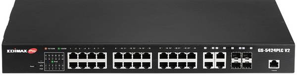 EDIMAX GS-5424PLC V2 GS-5424PLC V2 Switch di rete 24+4 porte 10 / 100 / 1000 MBit/s Funzione PoE