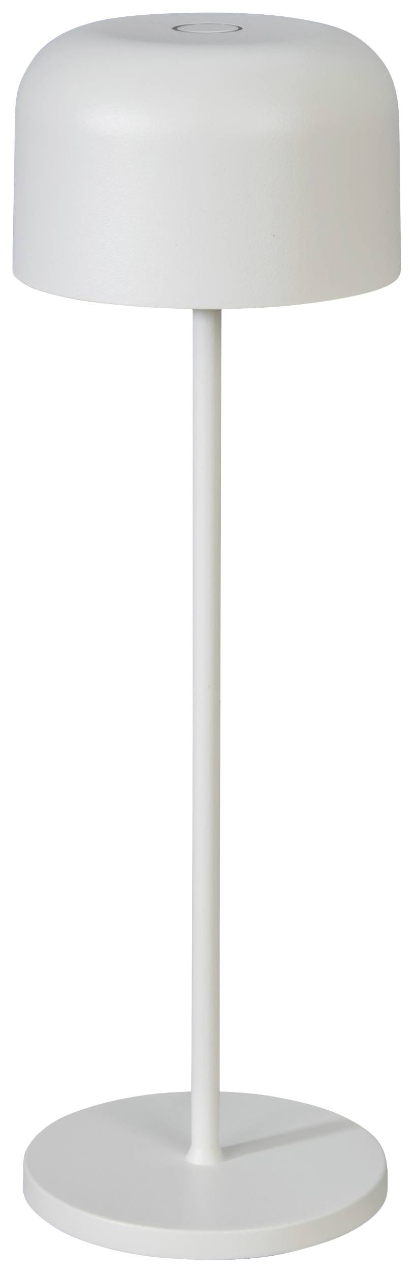 Lampada da terra bianca con paralume cilindrico e base sottile, design moderno.