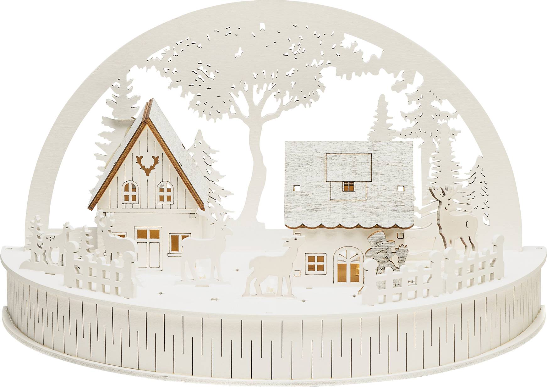 Konstsmide 3280-210 arco di candele Casa con animali Bianco caldo LED (monocolore) Bianco-0