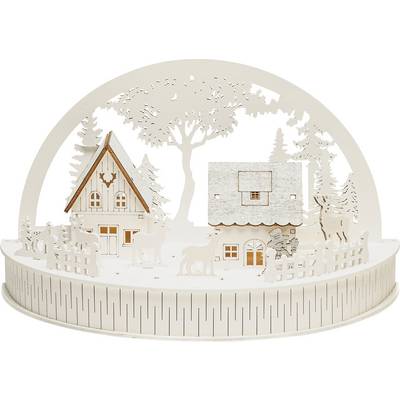 Konstsmide 3280-210 arco di candele Casa con animali Bianco caldo LED (monocolore) Bianco-0