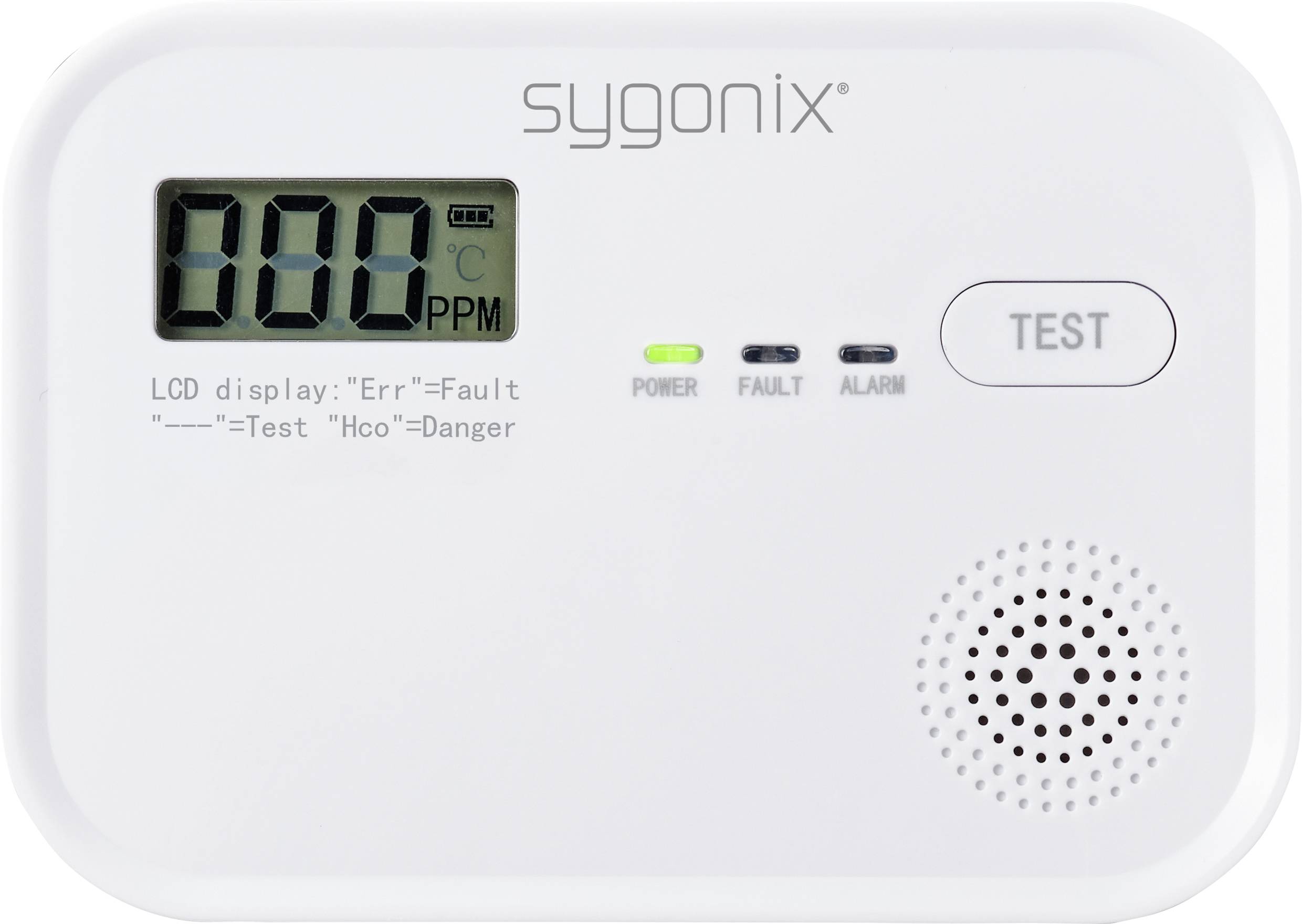 Sygonix Rilevatore monossido di carbonio con sensore interno a batteria Rileva Monossido di carbonio-1