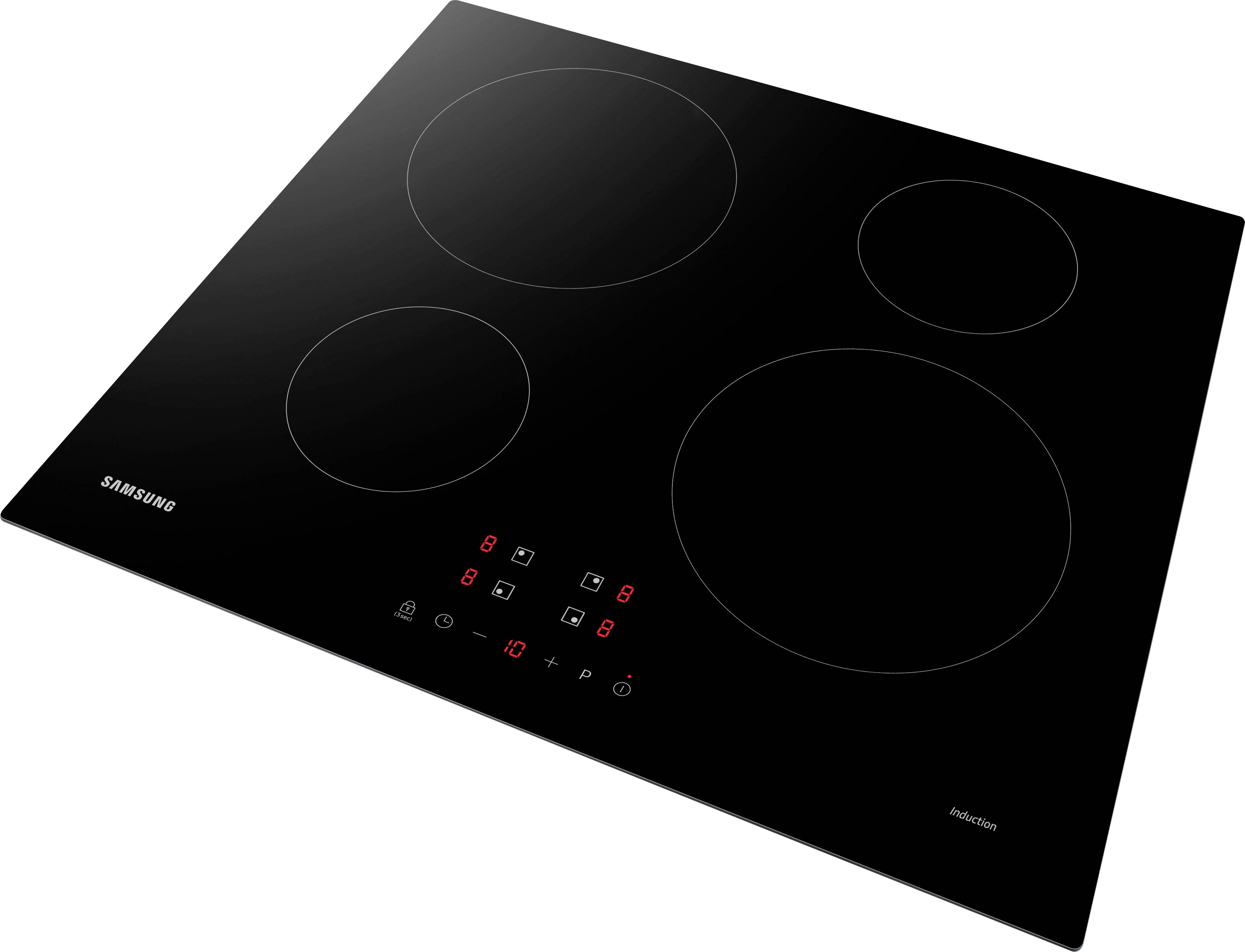 SAMSUNG NZ64M3NM1BB / UR Piano cottura a induzione - 4 zone - 7200 W - L59 x D57 cm - Rivestimento in vetro - Nero-5