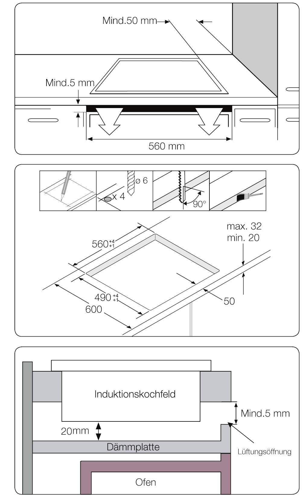 SAMSUNG NZ64M3NM1BB / UR Piano cottura a induzione - 4 zone - 7200 W - L59 x D57 cm - Rivestimento in vetro - Nero-7