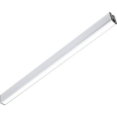 Una lunga, stretta lampada LED bianca con sezione trasversale rettangolare, adatta per l'installazione a soffitto o a parete in ambienti interni.