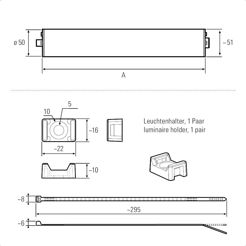 Lampada tubolare LED2WORK 110110-01 - INROLED_50 Ecolab 24W-3