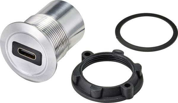 <br> TRU COMPONENTS<br> TC-9534336<br> Presa da incasso USB 3.1<br> Presa<br> Presa USB-C™ 3.1 su presa USB-A 3.0<br> Spessore pannello: 1-10 mm<br> Contenuto: 1 pz.<br>