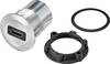 TRU COMPONENTS TC-9534336 Presa da incasso USB 3.1 Presa Presa USB-C™ 3.1 su presa USB-A 3.0 Spessore pannello: 1-10 mm Contenuto: 1 pz.