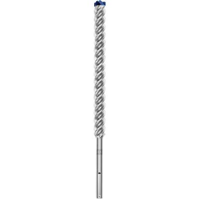Utensile da taglio con scanalature elicoidali e punta colorata di blu, utilizzato per tagliare o modellare materiali.