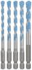 Bosch Accessories EXPERT MultiConstruction HEX-9 2608900586 Kit punte multiuso 5 parti 5.5 mm, 6 mm, 6 mm, 7 mm, 8 mm Alberino esagonale 5 pz.