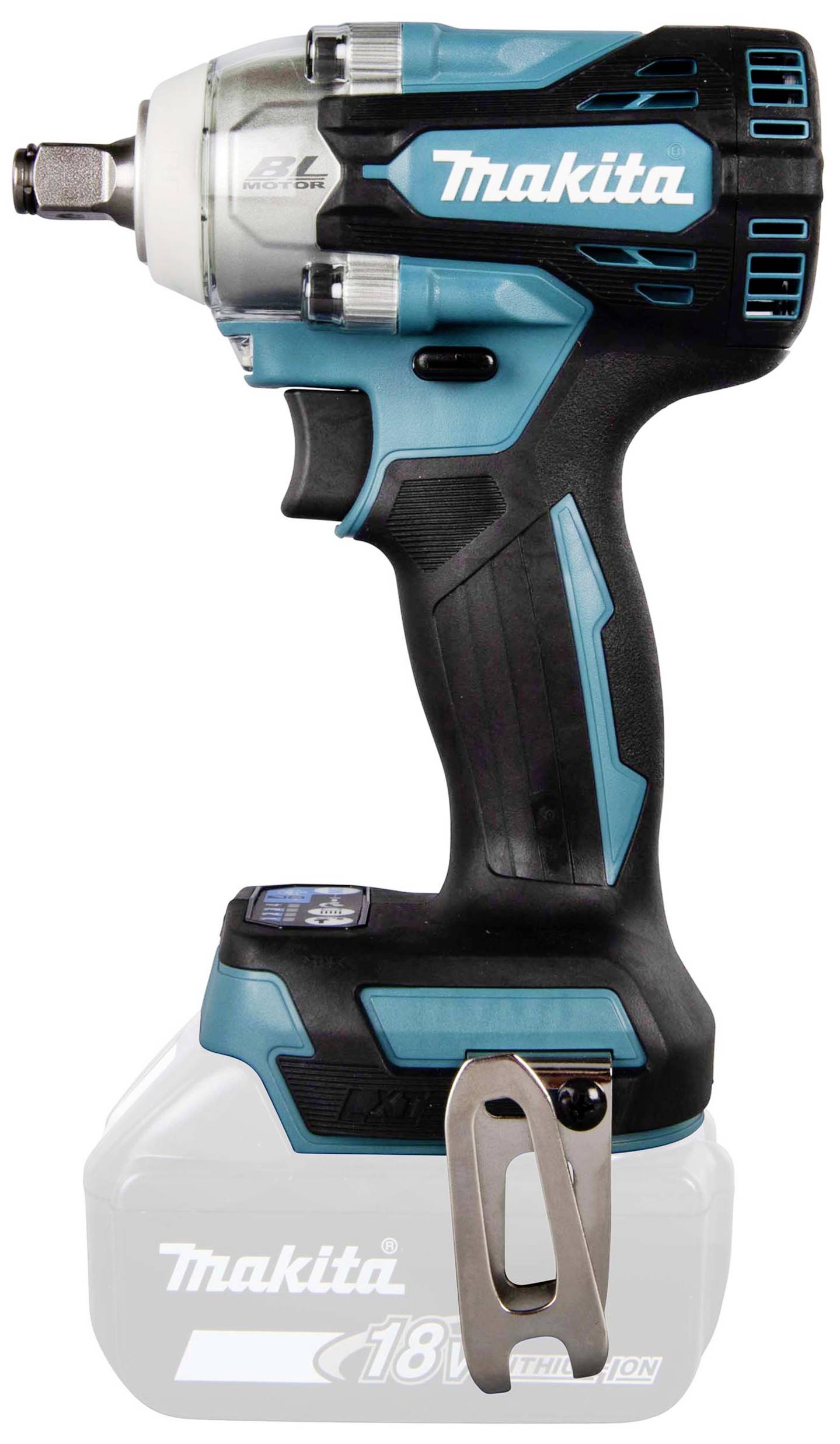 Un avvitatore a impulsi senza fili in blu e nero con la scritta 'Makita', adatto a utenti di strumenti sia domestici che professionali.