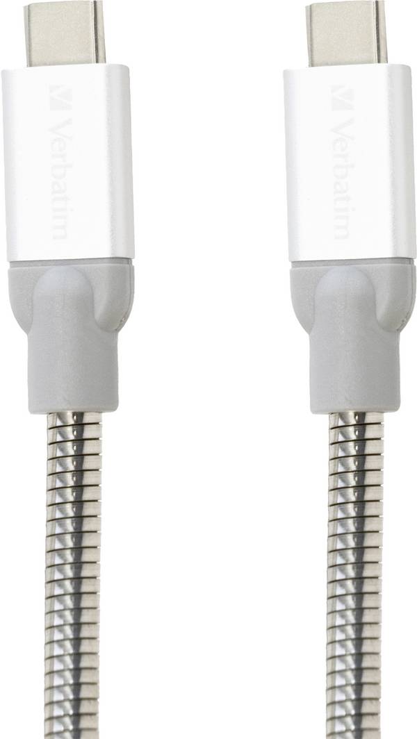 Verbatim Cavo USB USB 3.2 Gen2 Spina USB-C®, Spina USB-C® 0.30 m Argento/acciaio inox guaina in acciaio inox 48867