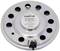 Altoparlante rotondo del marchio Visaton modello K 50 FL, 50 Ohm, codice articolo 2950. Involucro metallico con scritta centrale.