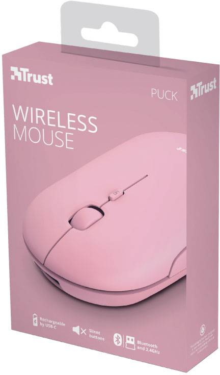 Trust PUCK Mouse Bluetooth®, Senza fili (radio) Ottico Multicolore 4 Tasti 1600 dpi-5