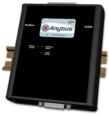Dispositivo elettronico per la connessione di comunicazione tra diversi network. Denominato 'Anybus X-Gateway'.