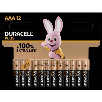 Duracell Plus-AAA CP12 Batteria Ministilo (AAA) Alcalina/manganese  1.5 V 12 pz.