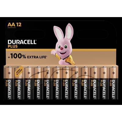 Duracell Plus-AA CP12 Batteria Stilo (AA) Alcalina/manganese  1.5 V 12 pz.