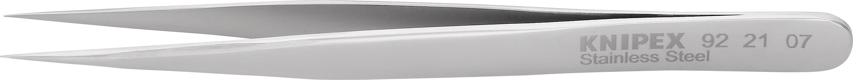 Una pinzetta d'argento in acciaio inossidabile con l'incisione 'KNIPEX 92 21 07'.
