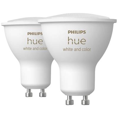 Acquista Philips Lighting Hue Kit 2 lampadine LED 871951434008400 ERP: G (A  - G) Hue White & Col. Amb. GU10 Doppelpack 2x350lm GU da Conrad