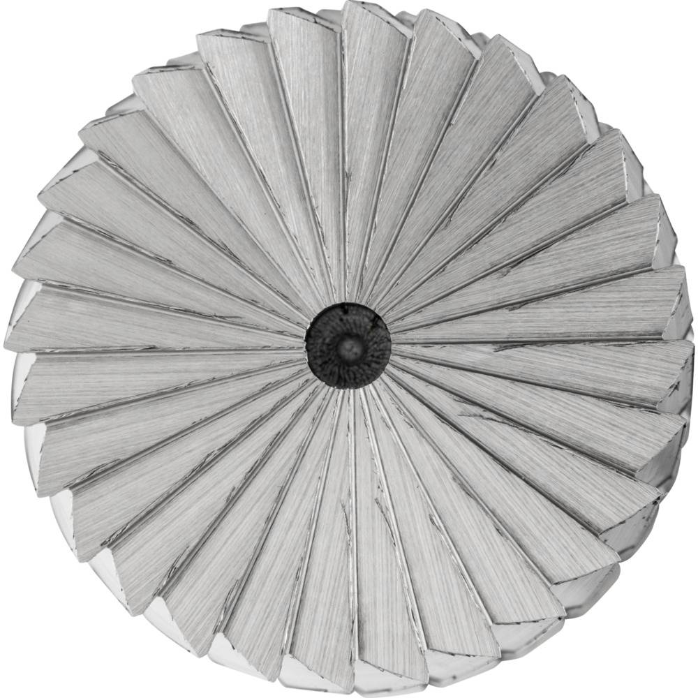Un design a forma di pila circolare di libri, visto dall'alto; i libri sono disposti a ventaglio, con un nucleo centrale nero.
