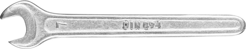 Una chiave inglese argentata con l'impronta 'DIN 894' e il numero '7'.