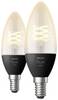 Philips Hue Kit 2 lampadine LED 871951430221100 ERP: G (A - G) Hue White Kerze Doppelpack Filament 2x300lm E14 9 W Bianco caldo