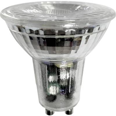 Piccola lampadina LED chiara con attacco GU10. Adatta per illuminazione a spot e soluzioni di illuminazione efficienti e a risparmio energetico.