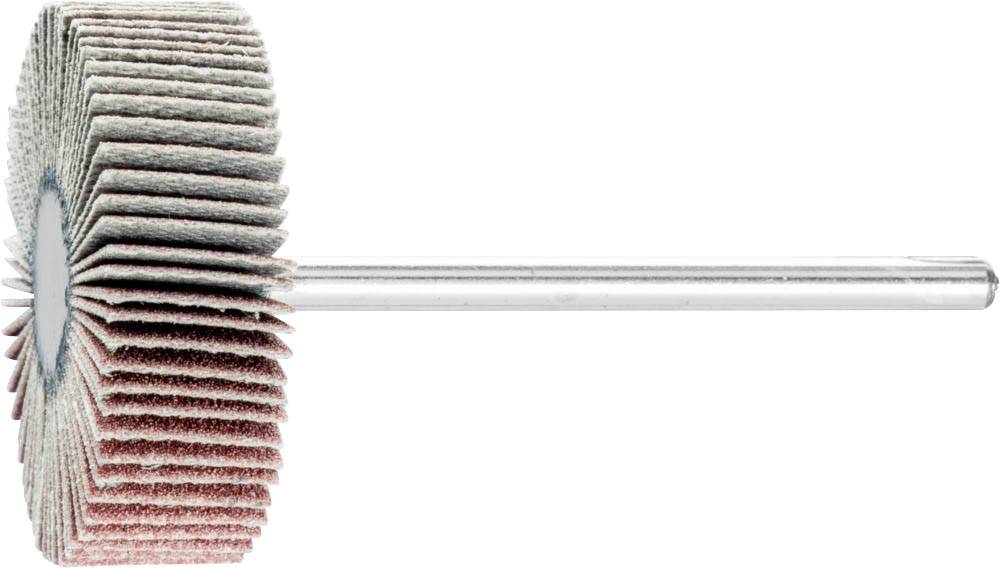 Supporto di levigatura con più dischi abrasivi, idoneo per utensili da tornitura nella lavorazione dei metalli.