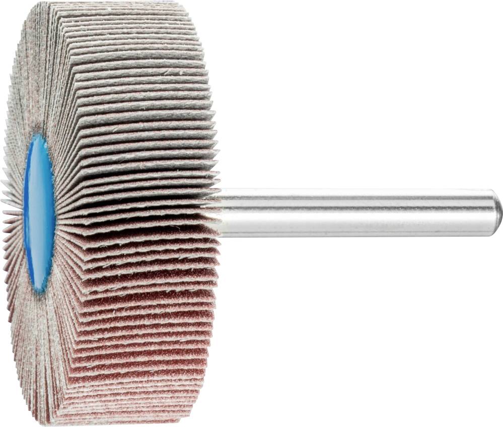 Un disco abrasivo con più lamelle e un centro blu. Viene utilizzato per la lavorazione delle superfici e la lucidatura.