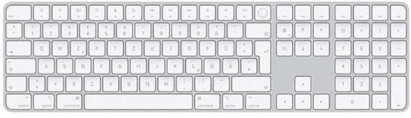 Apple Magic Keyboard Touch ID Num Key Bluetooth® Tastiera Bianco Ricaricabile
