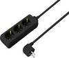 Sygonix SY-4890978 Multipresa 3 scomparti Nero Schuko 1 pz.