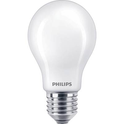 Lampadina LED Philips su sfondo bianco; design moderno ed efficiente dal punto di vista energetico.