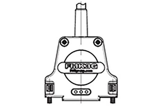Disegno tecnico di un componente meccanico con etichetta 'PMK62G'. Comprende punti di fissaggio e linea di allineamento centrale.