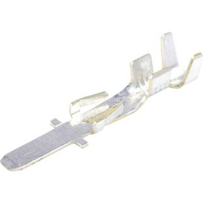 Contatto di un connettore metallico a spina o a pin in primo piano, formato in metallo con più contatti, utilizzato per connessioni elettriche.